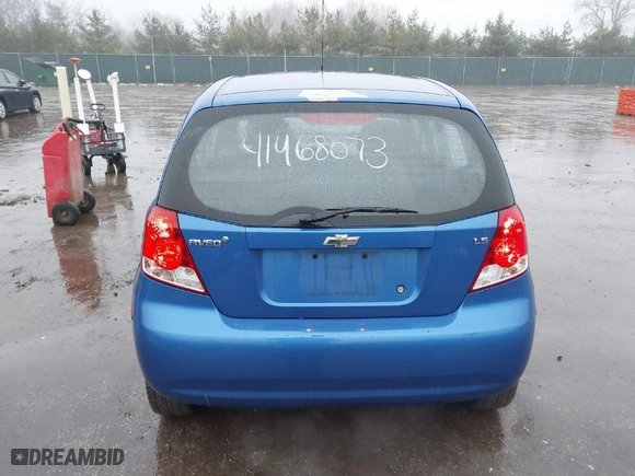 2008 Chevrolet Aveo LS with VIN KL1TD66608B010633, listed as a IAAI auction lot 41468073 with 73,744 mi miles. Bid and sale history available at carsss.com. Image 16.