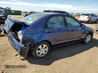 2006 Kia Spectra EX with VIN KNAFE121965253446, listed as a Copart auction lot 53084675 with 195,488 mi miles and Salvage Title. Bid and sale history available at DreamBid. Image 3.