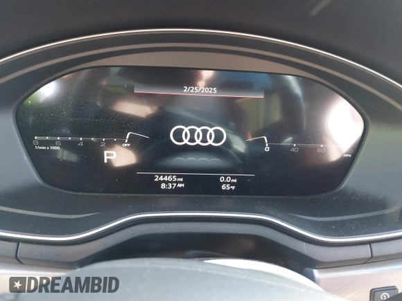 2023 Audi A5 Sportback S line Premium Plus with VIN WAUFACF54PA065172, listed as a IAAI auction lot 41663283 with 24,465 mi miles. Bid and sale history available at carsss.com. Image 7.