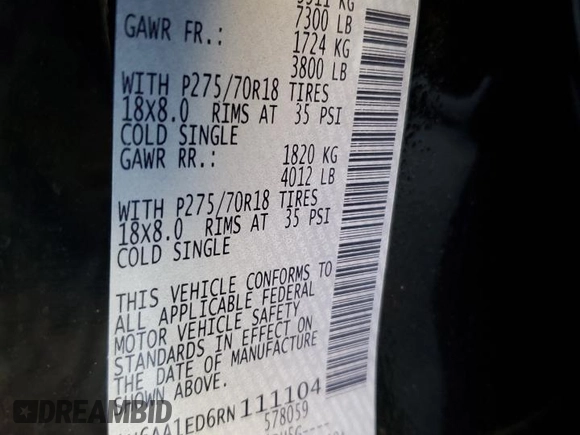 2024 Nissan Titan Pro-4X with VIN 1N6AA1ED6RN111104, listed as a Copart auction lot 46129425 with 4,903 mi miles and Salvage title. Bid and sale history available at DreamBid. Image 12.