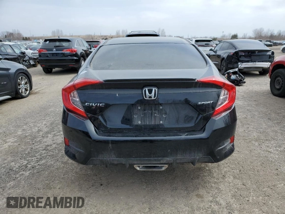 2021 Honda Civic Sport with VIN 2HGFC2F81MH006628, listed as a Copart auction lot 49218545 with Not Provided miles and Clean Title. Bid and sale history available at DreamBid. Image 6.