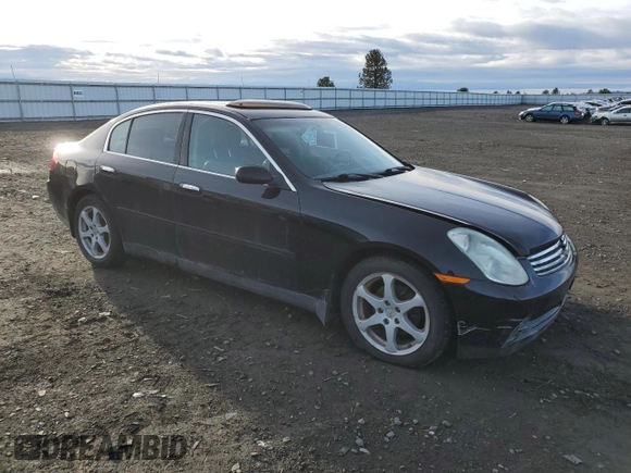 2004 Infiniti G35 w/Leather with VIN JNKCV51E54M603187, listed as a Copart auction lot 49935125 with 152,191 mi miles and Salvage Title. Bid and sale history available at DreamBid. Image 4.