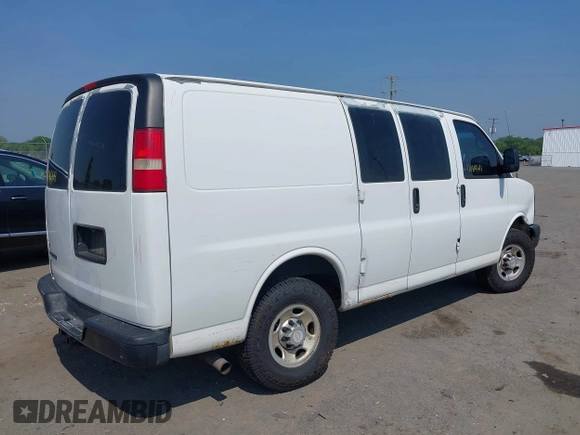 2010 Chevrolet Express Cargo with VIN 1GCZGFBA5A1180910, listed as a IAAI auction lot 42481444 with 330,979 mi miles and . Bid and sale history available at DreamBid. Image 4.