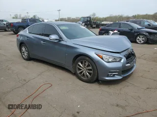 2015 Infiniti Q50 Premium with VIN JN1BV7AR6FM415683, listed as a Copart auction lot 54674435 with 167,553 mi miles and Salvage Title. Bid and sale history available at DreamBid. Image 4.