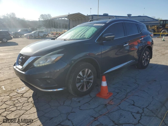 2015 Nissan Murano SL with VIN 5N1AZ2MG9FN253189, listed as a Copart auction lot 48157615 with 153,990 mi miles and Salvage Title. Bid and sale history available at carsss.com. Image 1.
