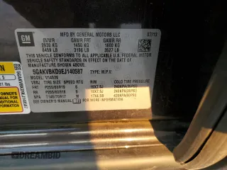 2014 Buick Enclave Leather with VIN 5GAKVBKD9EJ140587, listed as a Copart auction lot 69040994 with 189,872 mi miles and Salvage Title. Bid and sale history available at DreamBid. Image 13.
