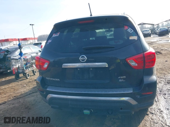 2017 Nissan Pathfinder SV with VIN 5N1DR2MM1HC609460, listed as a IAAI auction lot 41184113 with 1 mi miles. Bid and sale history available at carsss.com. Image 16.