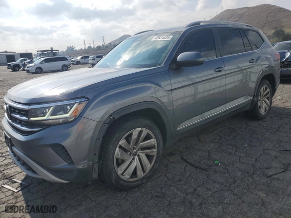 2021 Volkswagen Atlas 3.6L V6 SEL with VIN 1V2BR2CA2MC512196, listed as a Copart auction lot 42624825 with 159,116 mi miles and Salvage Title. Bid and sale history available at carsss.com. Image 1.
