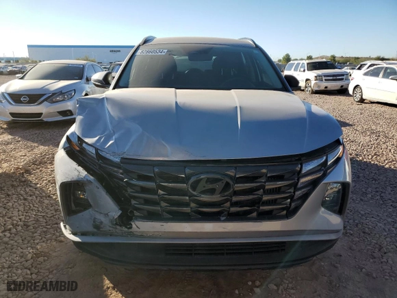 2023 Hyundai Tucson Hybrid Blue with VIN KM8JBCA19PU118196, listed as a Copart auction lot 82860534 with 15,058 mi miles and Salvage Title. Bid and sale history available at carsss.com. Image 5.