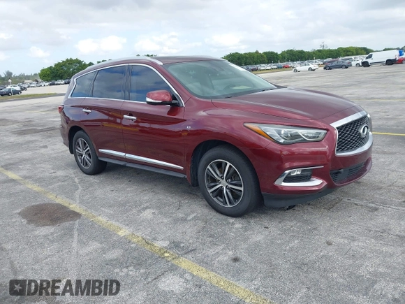 2019 Infiniti QX60 LUXE with VIN 5N1DL0MN3KC502044, listed as a IAAI auction lot 42130349 with 276,156 mi miles. Bid and sale history available at carsss.com. Image 1.