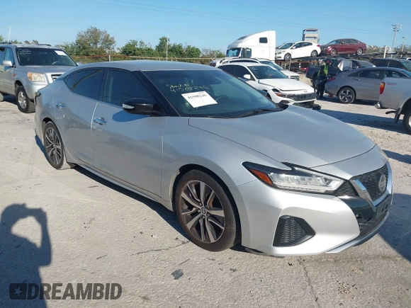 2020 Nissan Maxima SV with VIN 1N4AA6CV4LC378844, listed as a IAAI auction lot 41508246 with 88,349 mi miles. Bid and sale history available at carsss.com. Image 1.