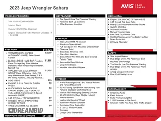 2023 Jeep Wrangler Sahara with VIN 1C4HJXEN6PW692981, listed as a Copart auction lot 42307845 with 26,017 mi miles and Non repairable. Bid and sale history available at DreamBid. Image 12.
