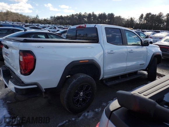 2023 GMC Canyon 4WD Elevation with VIN 1GTP6BEK8P1251470, listed as a Copart auction lot 45310045 with 7,363 mi miles and Salvage Title. Bid and sale history available at carsss.com. Image 3.