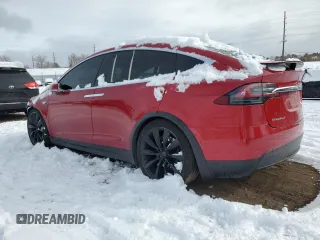 2016 Tesla Model X 70D with VIN 5YJXCAE23GF004772, listed as a Copart auction lot 45426655 with 77,453 mi miles and Salvage Title. Bid and sale history available at DreamBid. Image 2.