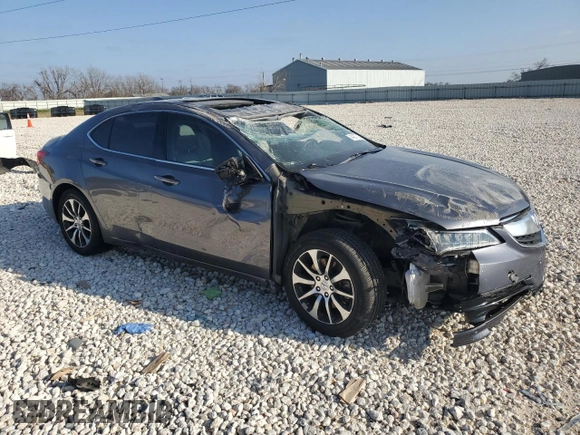 2017 Acura TLX with VIN 19UUB1F32HA003881, listed as a Copart auction lot 44217035 with 0 mi miles and Salvage Title. Bid and sale history available at carsss.com. Image 4.