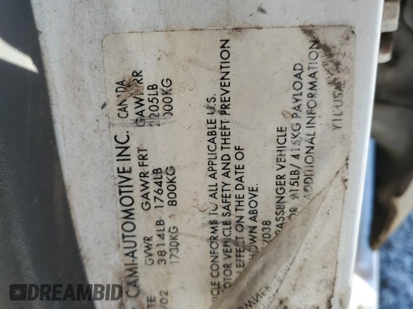 2003 Chevrolet Tracker z VIN 2CNBE13C736912038, wystawiony jako Copart lot #80422844 z przebiegiem 242 512 mil mil oraz Szkoda całkowita • Salvage title. Historia ofert i sprzedaży dostępna na DreamBid. Obrazek 13.