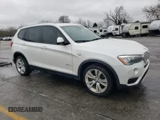 2016 BMW X3 xDrive28i with VIN 5UXWX9C58G0D63675, listed as a Copart auction lot 86893554 with 91,722 mi miles and Salvage Title. Bid and sale history available at carsss.com. Image 4.