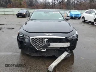 2021 Genesis G70 3.3T with VIN KMTG74LE8MU071729, listed as a Copart auction lot 43466165 with 18,760 mi miles and Salvage Title. Bid and sale history available at carsss.com. Image 5.