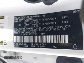 2023 Lexus GX 460 Premium z VIN JTJAM7BX1P5379709, wystawiony jako IAAI lot #41890199 z przebiegiem 16 284 mil mil oraz . Historia ofert i sprzedaży dostępna na DreamBid. Obrazek 9.