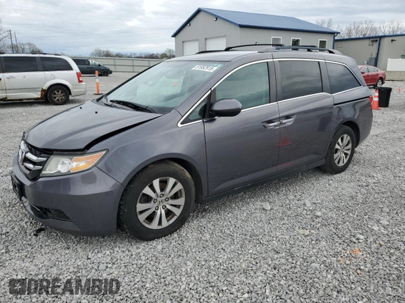 2015 Honda Odyssey EX with VIN 5FNRL5H4XFB116772, listed as a Copart auction lot 51952915 with 192,554 mi miles and Salvage Title. Bid and sale history available at DreamBid. Image 1.