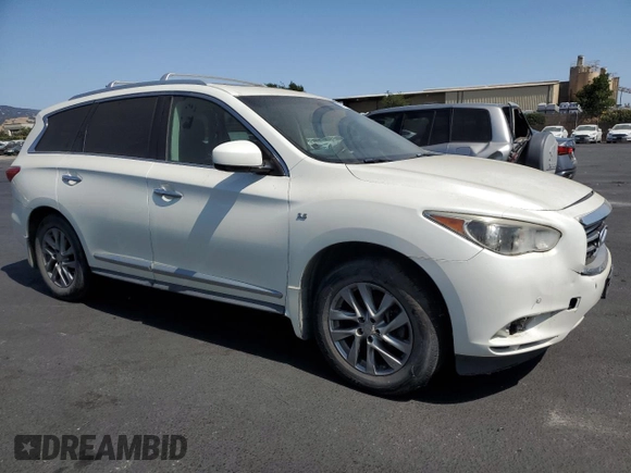 2015 Infiniti QX60 with VIN 5N1AL0MM3FC511424, listed as a Copart auction lot 61307025 with 318,141 mi miles and Clean title. Bid and sale history available at DreamBid. Image 4.