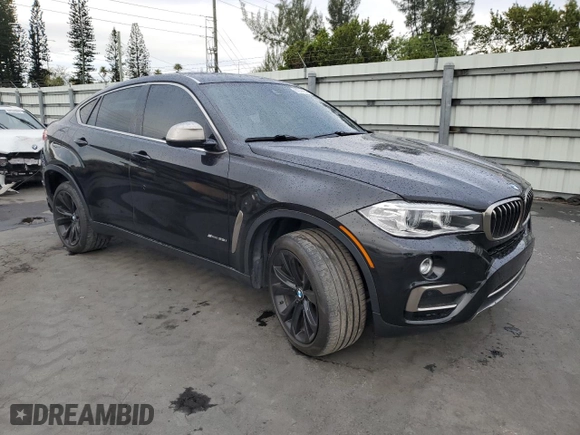 2017 BMW X6 sDrive35i with VIN 5UXKU0C36H0G69163, listed as a Copart auction lot 87044784 with 99,452 mi miles and Salvage Title. Bid and sale history available at carsss.com. Image 4.