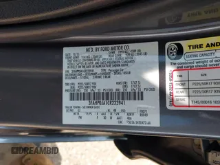 2012 Ford Fusion SEL with VIN 3FAHP0JA1CR223941, listed as a IAAI auction lot 42457173 with 119,452 mi miles and . Bid and sale history available at DreamBid. Image 9.