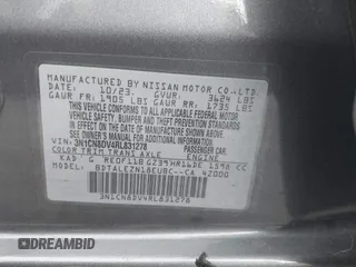 2024 Nissan Versa S with VIN 3N1CN8DV4RL831278, listed as a IAAI auction lot 40341027 with 2,123 mi miles and . Bid and sale history available at DreamBid. Image 9.