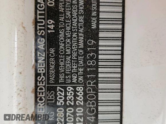 2023 Mercedes-Benz C 300 с VIN W1KAF4GB0PR118319, выставлен на аукционе Copart как лот 54358015 с пробегом Не указан миль и Списание • Salvage title. История ставок и продаж доступна на DreamBid. Изображение 13.