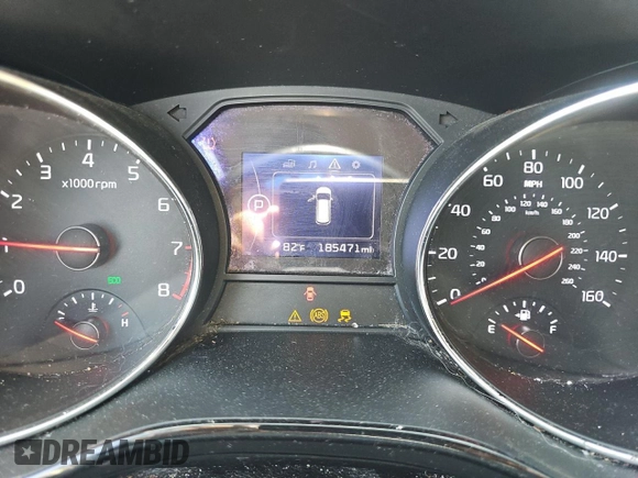 2016 Kia Sedona SX with VIN KNDMC5C1XG6140641, listed as a Copart auction lot 54801215 with 185,471 mi miles and Clean Title. Bid and sale history available at carsss.com. Image 8.