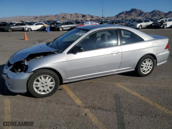 2004 Honda Civic LX with VIN 1HGEM21584L025511, listed as a Copart auction lot 73437184 with 155,461 mi miles and Salvage Title. Bid and sale history available at carsss.com. Image 1.