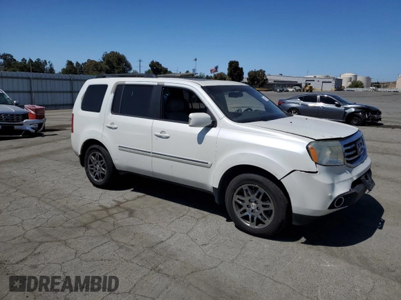 2013 Honda Pilot Touring with VIN 5FNYF4H95DB016049, listed as a Copart auction lot 61012725 with 104,252 mi miles and Salvage title. Bid and sale history available at DreamBid. Image 4.