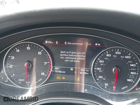 2016 Audi A7 3.0 Premium Plus with VIN WAUWGAFC5GN084310, listed as a IAAI auction lot 41888704 with 92,132 mi miles. Bid and sale history available at carsss.com. Image 7.