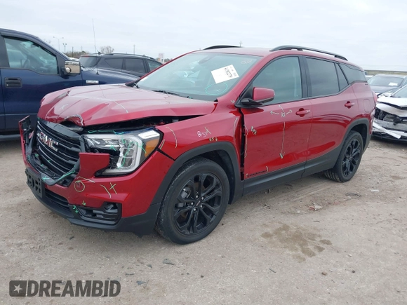 2022 GMC Terrain SLT with VIN 3GKALPEV7NL207444, listed as a IAAI auction lot 41382279 with 7,468 mi miles. Bid and sale history available at carsss.com. Image 17.