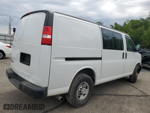 2020 Chevrolet Express Cargo with VIN 1GCWGAFP4L1248766, listed as a Copart auction lot 57220355 with 129,880 mi miles and Clean title. Bid and sale history available at DreamBid. Image 3.