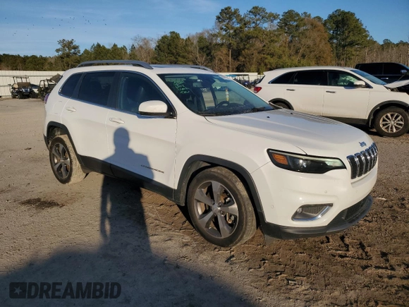 2021 Jeep Cherokee Limited with VIN 1C4PJLDX1MD187218, listed as a Copart auction lot 88927705 with 97,320 mi miles and Salvage title. Bid and sale history available at DreamBid. Image 4.