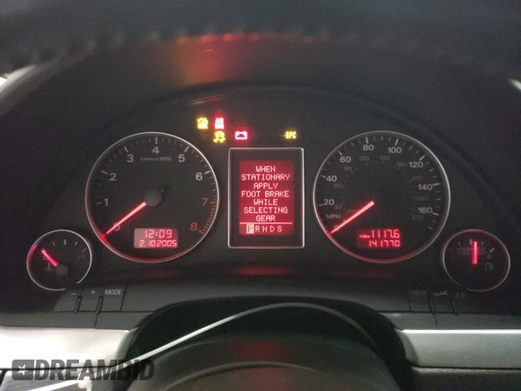 2007 Audi A4 2.0T with VIN WAUKF78E47A100636, listed as a Copart auction lot 41652025 with 141,770 mi miles and Salvage title. Bid and sale history available at DreamBid. Image 9.