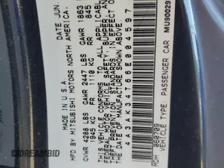2006 Mitsubishi Eclipse GT with VIN 4A3AK34T66E004597, listed as a Copart auction lot 73943134 with 0 mi miles and Salvage Title. Bid and sale history available at carsss.com. Image 12.