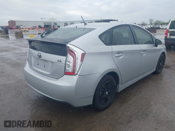 2012 Toyota Prius One with VIN JTDKN3DU6C5444029, listed as a IAAI auction lot 41895206 with 162,843 mi miles. Bid and sale history available at carsss.com. Image 4.