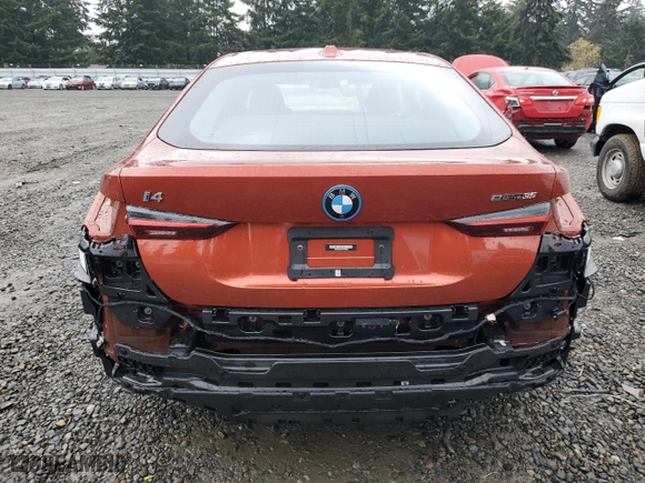 2023 BMW i4 eDrive35 with VIN WBY43AW07PFP86908, listed as a Copart auction lot 79945184 with 6,316 mi miles and Salvage Title. Bid and sale history available at carsss.com. Image 6.