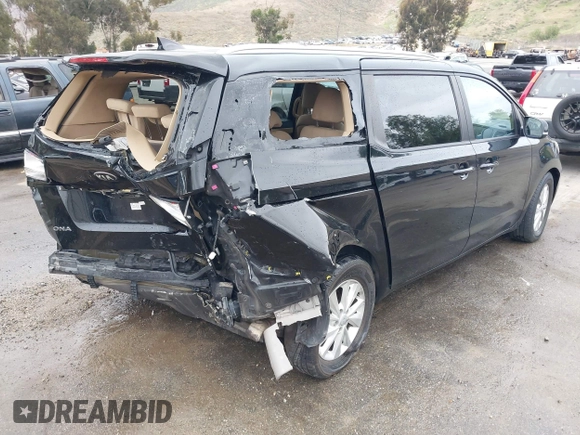 2015 Kia Sedona LX with VIN KNDMB5C14F6051455, listed as a IAAI auction lot 41991513 with 154,967 mi miles and . Bid and sale history available at DreamBid. Image 4.