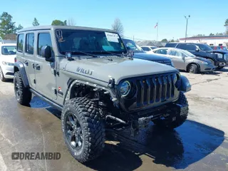 2022 Jeep Wrangler Unlimited Sport S with VIN 1C4HJXDG1NW200793, listed as a IAAI auction lot 41810817 with 35,212 mi miles. Bid and sale history available at carsss.com. Image 1.