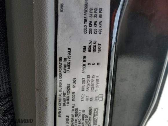 2006 Chevrolet Colorado LS with VIN 1GCCS198168278325, listed as a Copart auction lot 45942605 with 95,552 mi miles and Salvage Title. Bid and sale history available at carsss.com. Image 12.