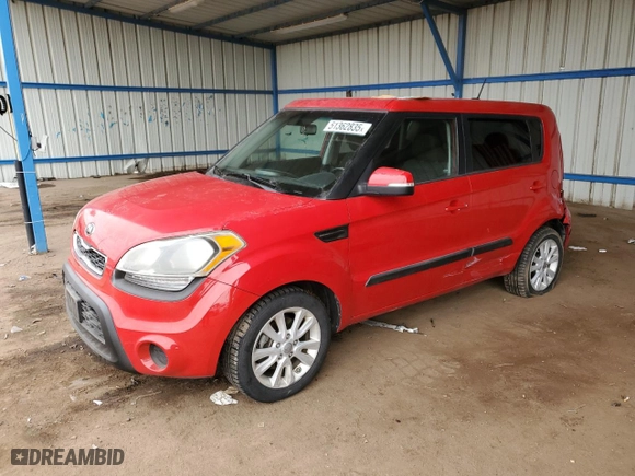 2013 Kia Soul + with VIN KNDJT2A64D7583874, listed as a Copart auction lot 51362835 with 129,247 mi miles and Salvage Title. Bid and sale history available at carsss.com. Image 1.