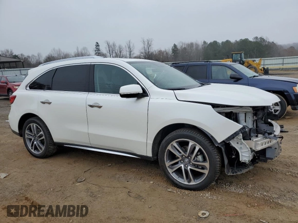 2018 Acura MDX Advance with VIN 5J8YD4H85JL023994, listed as a Copart auction lot 84027964 with 91,273 mi miles and Salvage Title. Bid and sale history available at DreamBid. Image 4.