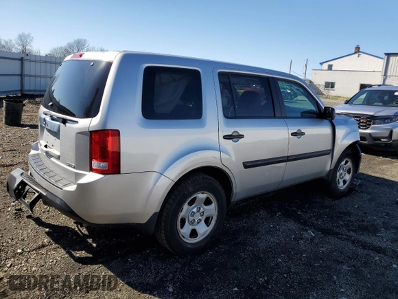 2015 Honda Pilot LX with VIN 5FNYF4H21FB051080, listed as a Copart auction lot 49046355 with 122,252 mi miles and Salvage Title. Bid and sale history available at DreamBid. Image 3.