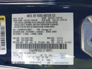 2020 Ford Mustang EcoBoost with VIN 1FA6P8TH2L5128971, listed as a IAAI auction lot 41858299 with 31,207 mi miles. Bid and sale history available at carsss.com. Image 9.