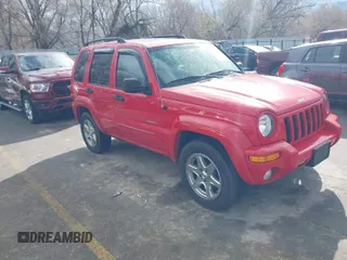 2004 Jeep Liberty Limited with VIN 1J4GL58KX4W323414, listed as a IAAI auction lot 41913205 with 180,014 mi miles. Bid and sale history available at carsss.com. Image 1.