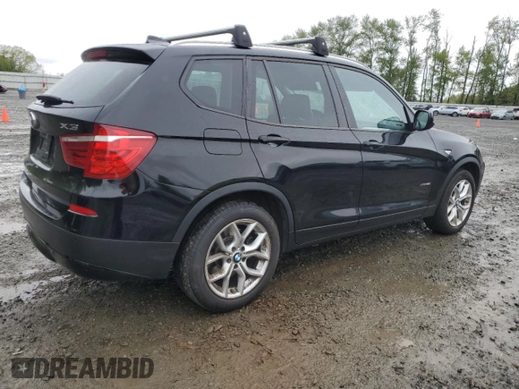 2013 BMW X3 xDrive28i with VIN 5UXWX9C52D0A31629, listed as a Copart auction lot 55024125 with 90,189 mi miles and Clean Title. Bid and sale history available at carsss.com. Image 3.