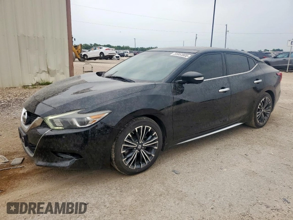 2017 Nissan Maxima S with VIN 1N4AA6AP8HC402865, listed as a Copart auction lot 55953805 with 93,760 mi miles and Salvage title. Bid and sale history available at DreamBid. Image 1.